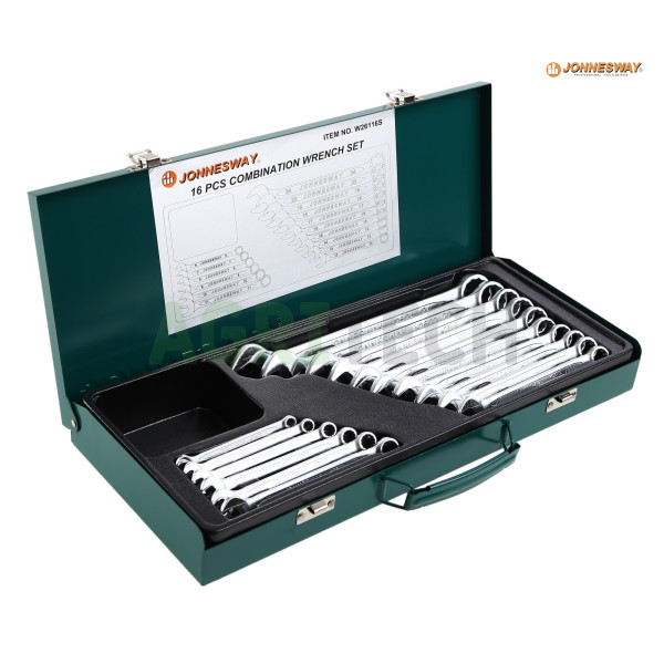 W26116S - Набір комбінованих ключів 6-24мм, 16 предметів, JONNESWAY