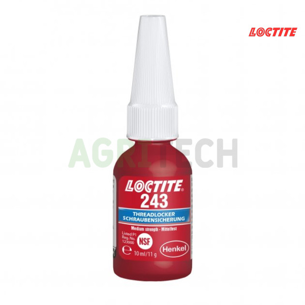 Loctite 243 (10мл) - Різьбовий фіксатор середньої міцності, Loctite