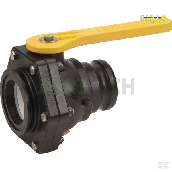 47421018-BANJO - Кран шаровой двухходовой полный порт флянцевый 3