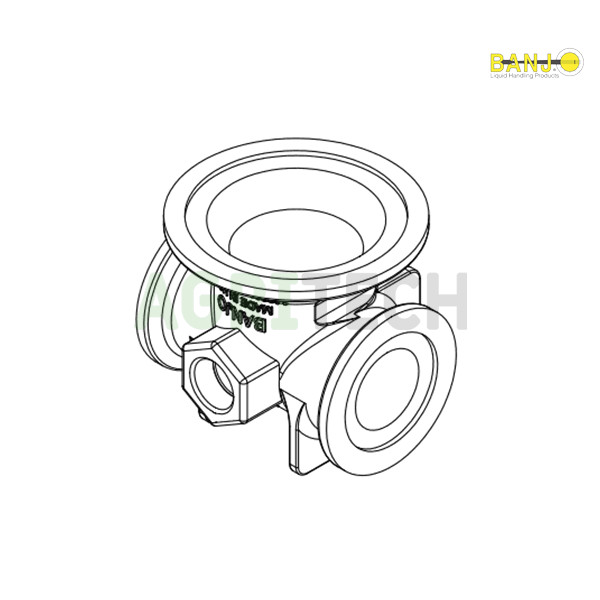 M200300TEG075 - Фитинг флянцевий М200 х М200 х М300 3/4