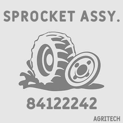 84122242 - Вал-звездочка привода транспортера наклонной камеры 9 зубов, CASE IH
