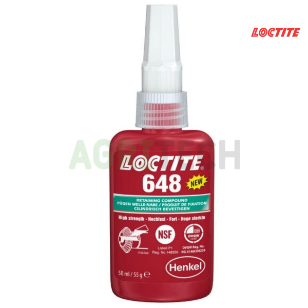 Loctite 648 (50мл) - Вал-втулочний фіксатор до 0,15 мм, 180°С, Loctite